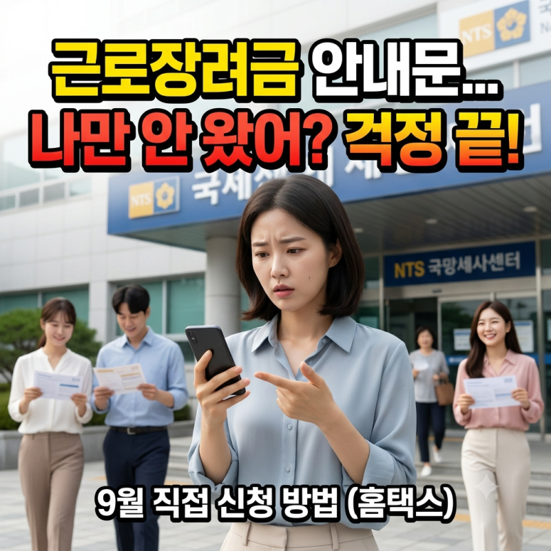 근로장려금 안내문이 안 왔다면? 9월 직접 신청할 수 있는 경우