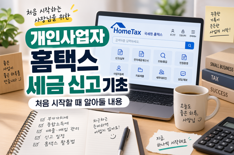 개인사업자 홈택스 세금 신고 종류