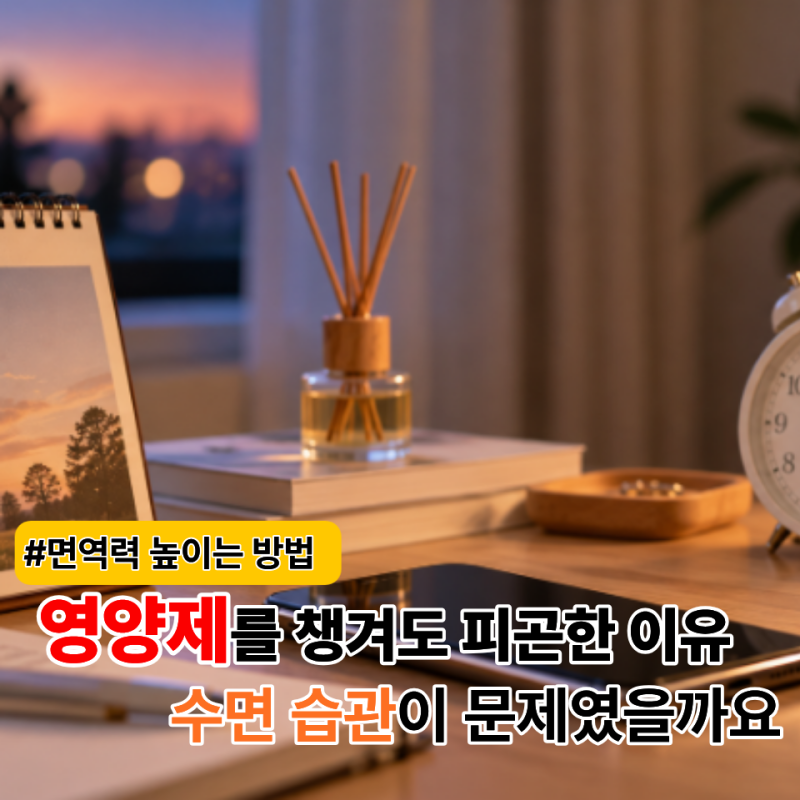 면역력을 높이려고 영양제부터 찾았는데결국 바꾼 건 ‘수면 습관’