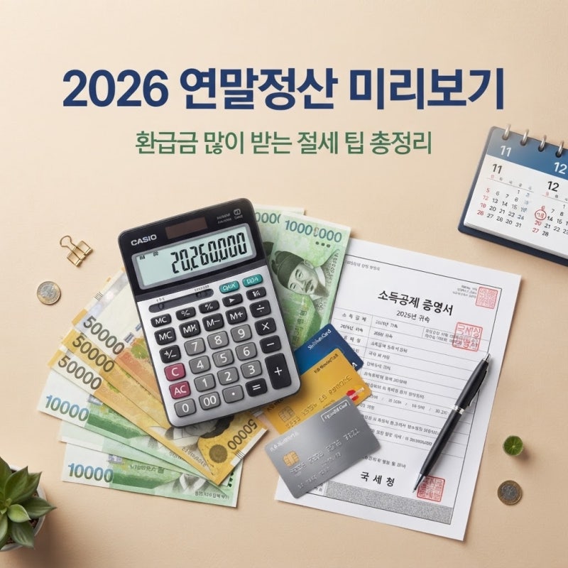 2026 연말정산 미리보기 하는 법과 환급금 많이 받는 절세 팁 정리 (직장인 13월의 월급 챙기기....