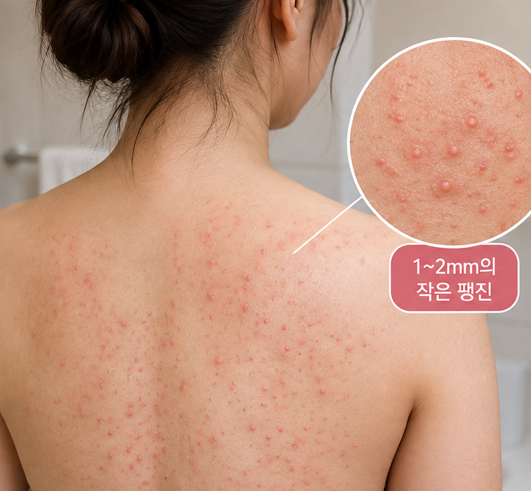 "뜨거운 목욕이나 운동후, 좁쌀 발진" 땀 흘릴 때만 생기는 두드러기 '콜린성 두드러기'의 원....