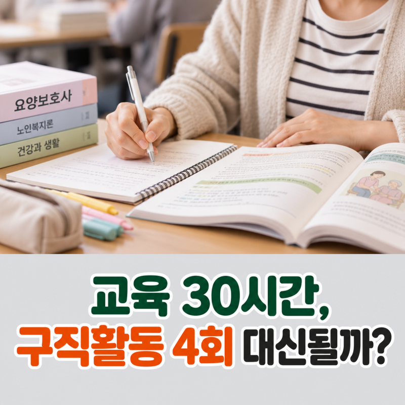 실업급여 구직활동 4번, 교육 30시간이면 대신할 수 있을까?