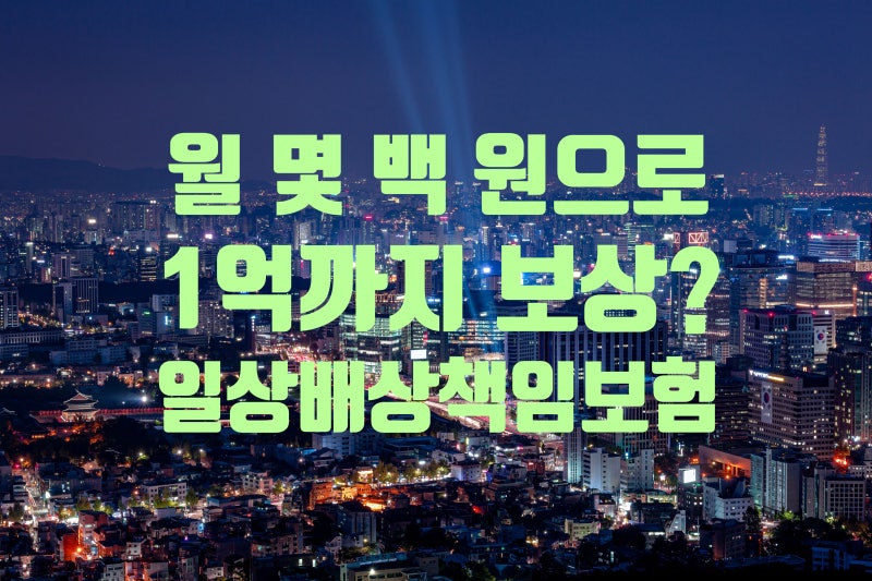 일상생활배상책임보험- 아파트 누수부터 강아지 사고까지! 일상생활배상책임보험(일배책) ....