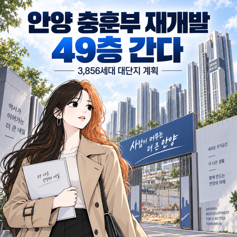 “동네 하나가 통째로 달라질 판” 안양 충훈부 재개발 49층까지 올라간다는데