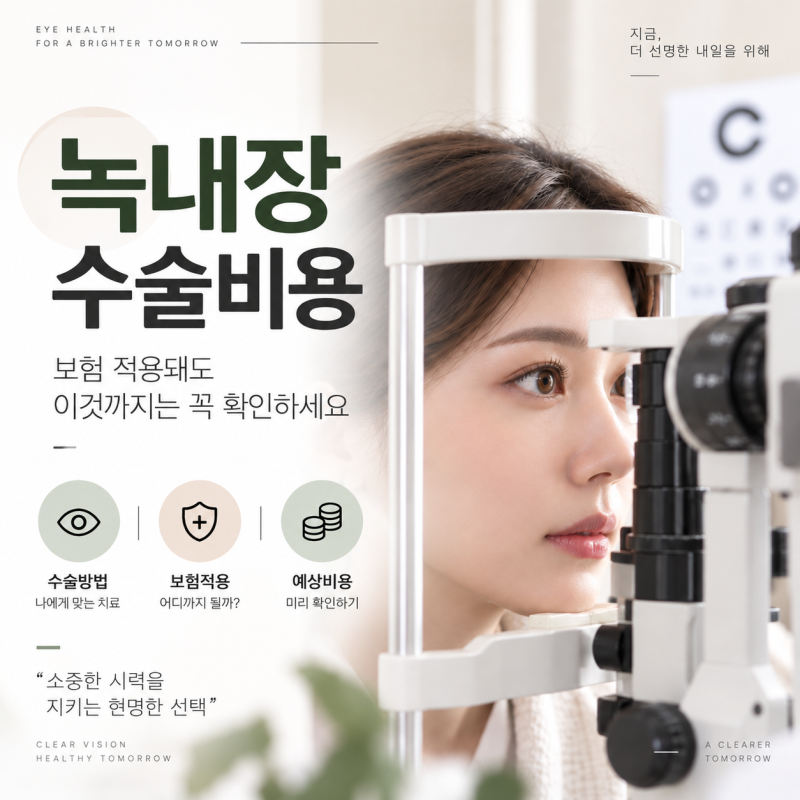녹내장 수술비용, 보험 적용돼도 이것까지는 꼭 확인하세요