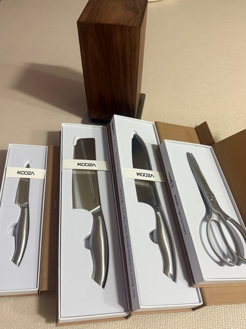 글로벌 나이프? 아니! 쿠자 올스텐 주방 칼세트 & 칼블럭 후기