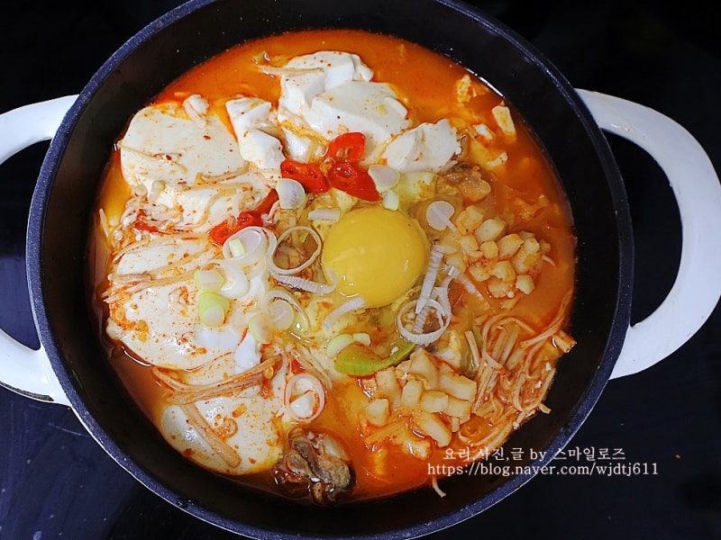 순두부찌개 레시피 해물 순두부찌개 끓이는법