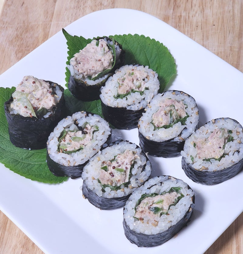 오이참치 샐러드 레시피/  오이참치 샐러드 김밥 만들기/참치샐러드 모닝빵 샌드위치 레시피....
