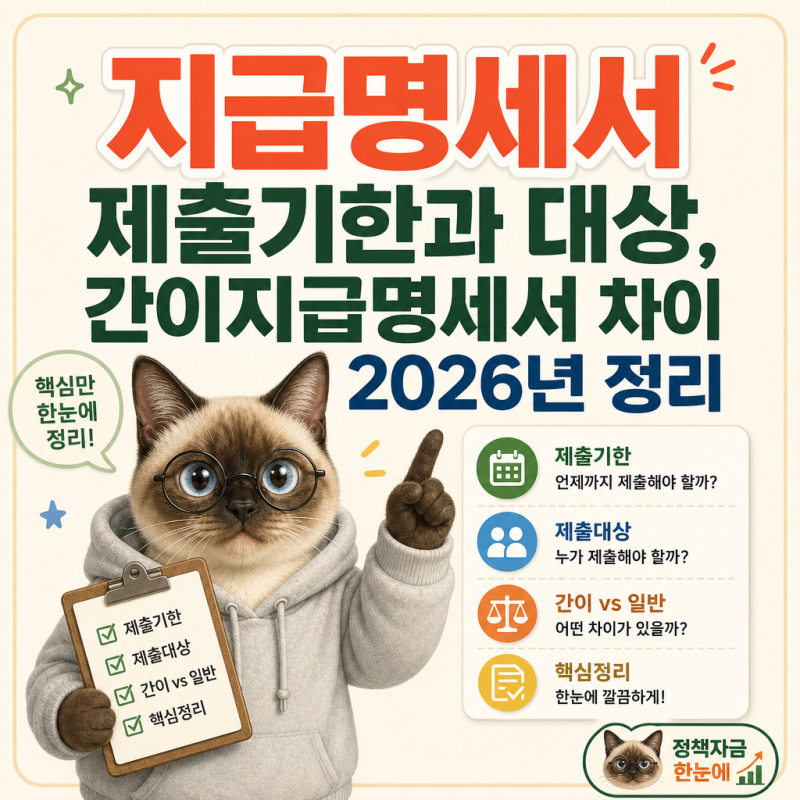 지급명세서 제출기한과 대상, 간이지급명세서 차이 2026년 정리