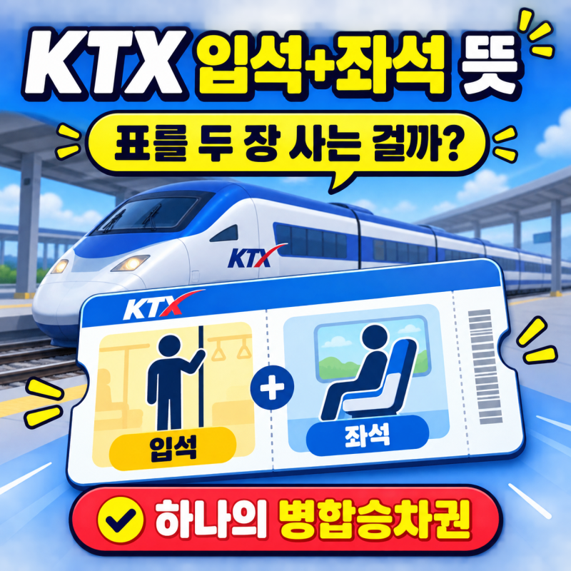 KTX 입석+좌석 뜻, 표 두 장을 따로 사는 걸까?
