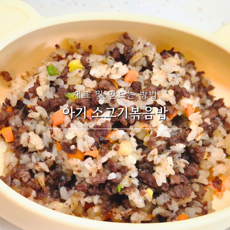 아기 볶음밥 소고기볶음밥 만들기 한그릇 뚝딱 유아식
