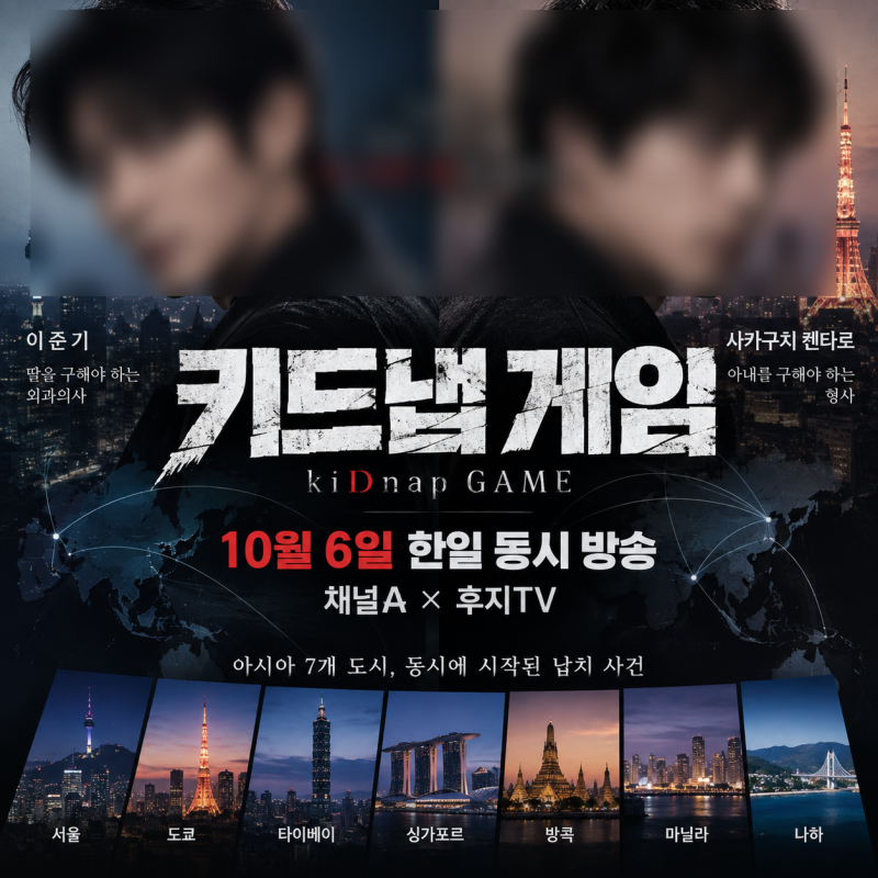 [핫이슈] 이준기·사카구치 켄타로 첫 만남…‘키드냅 게임’ 10월 6일 한일 방송