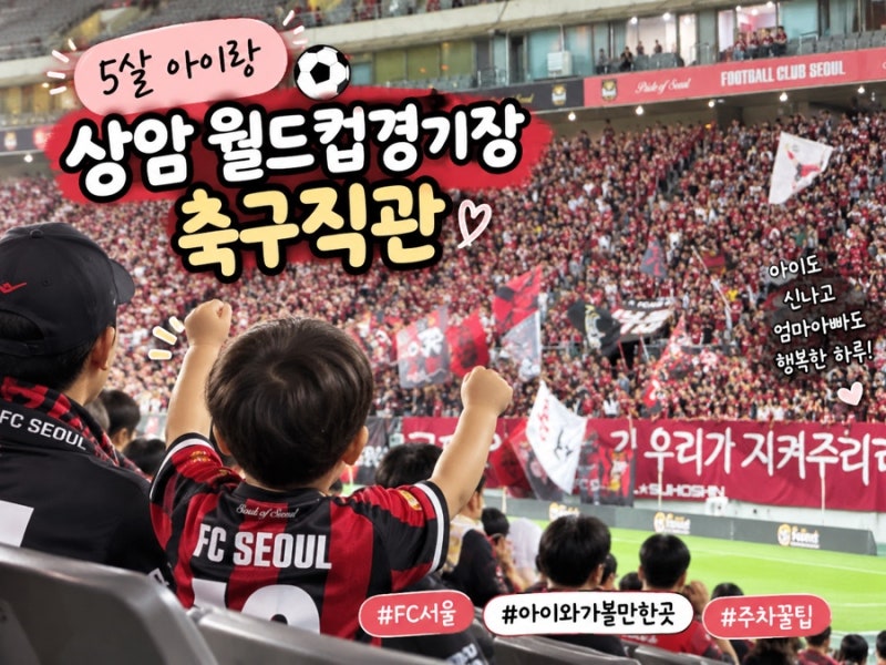 서울 상암 월드컵경기장 축구직관 아이랑 주차 후기 즐길거리