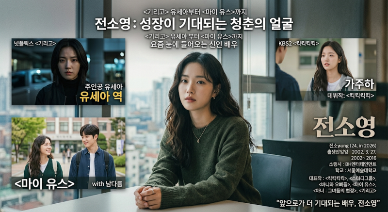 요즘 눈에 들어오는 배우, 전소영〈기리고〉 유세아부터 〈마이 유스〉까지, 앞으로가 더 기....