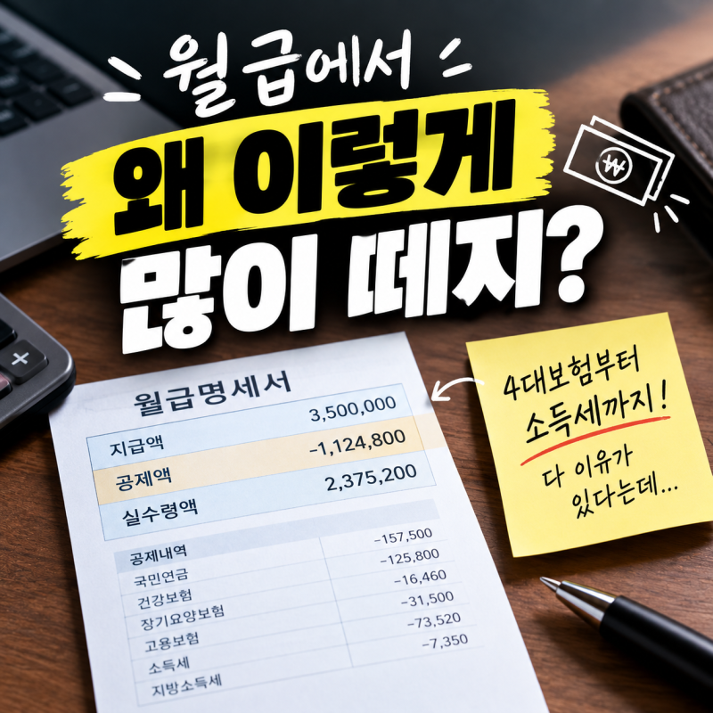 월급에서 공제되는 금액은 왜 이렇게 많을까?｜4대보험부터 소득세까지 쉽게 알아보기