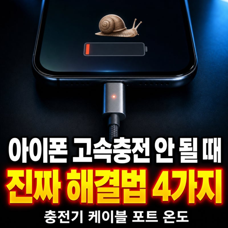 아이폰 고속 충전 안 될 때 해결법｜충전기·케이블부터 확인