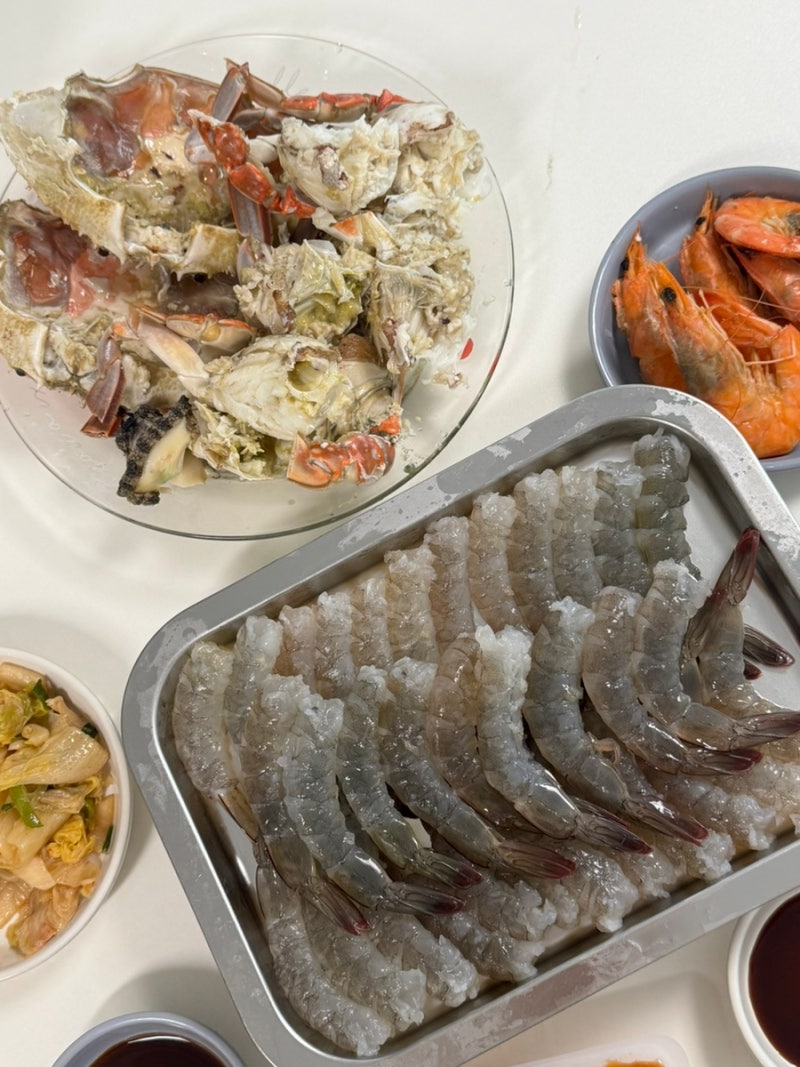 가락시장 싱싱해수산 :: 생새우 꽃게 내돈내산 포장 후기