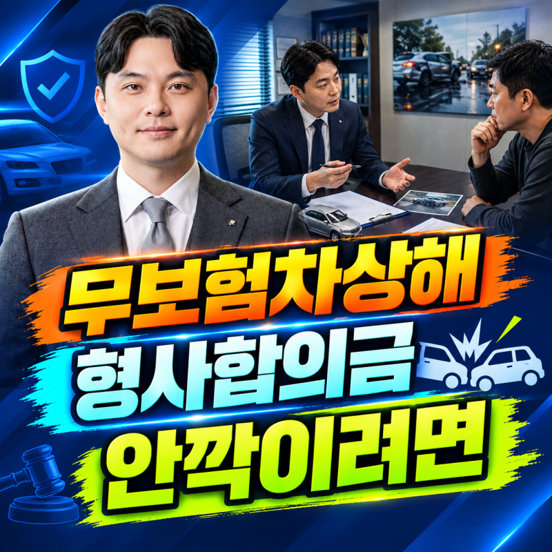 가해자 형사합의금 무보험차상해에서 공제 안당하는법 알려주세요(616화)