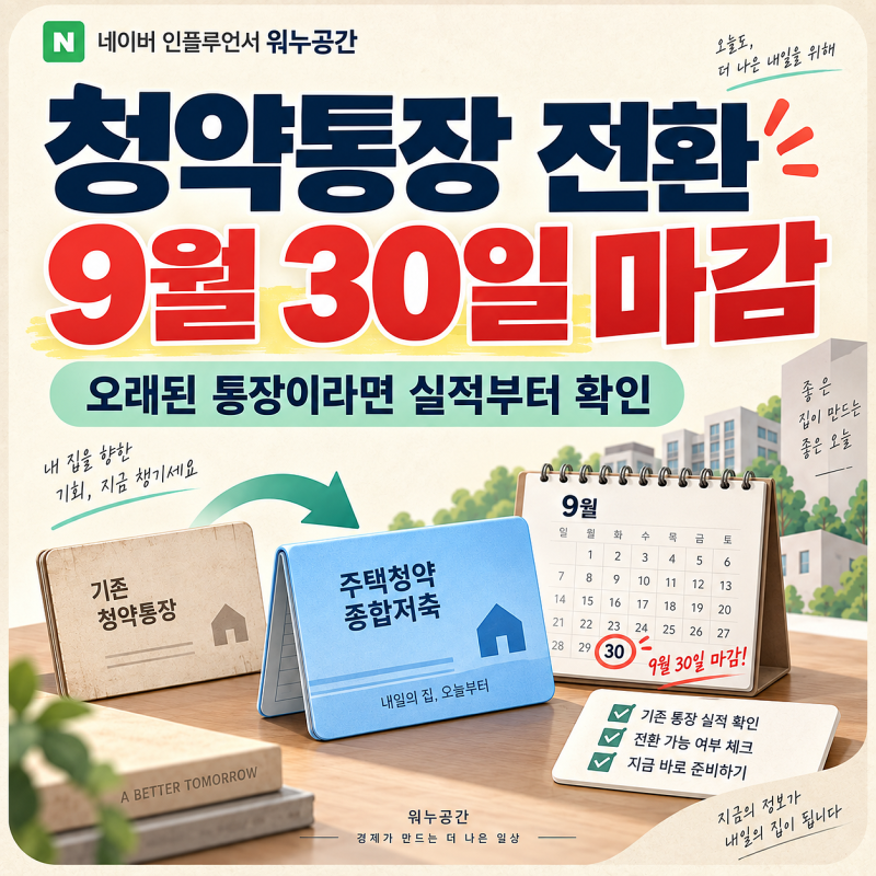 청약통장 전환 9월 30일 마감, 무조건 바꾸면 안 되는 이유