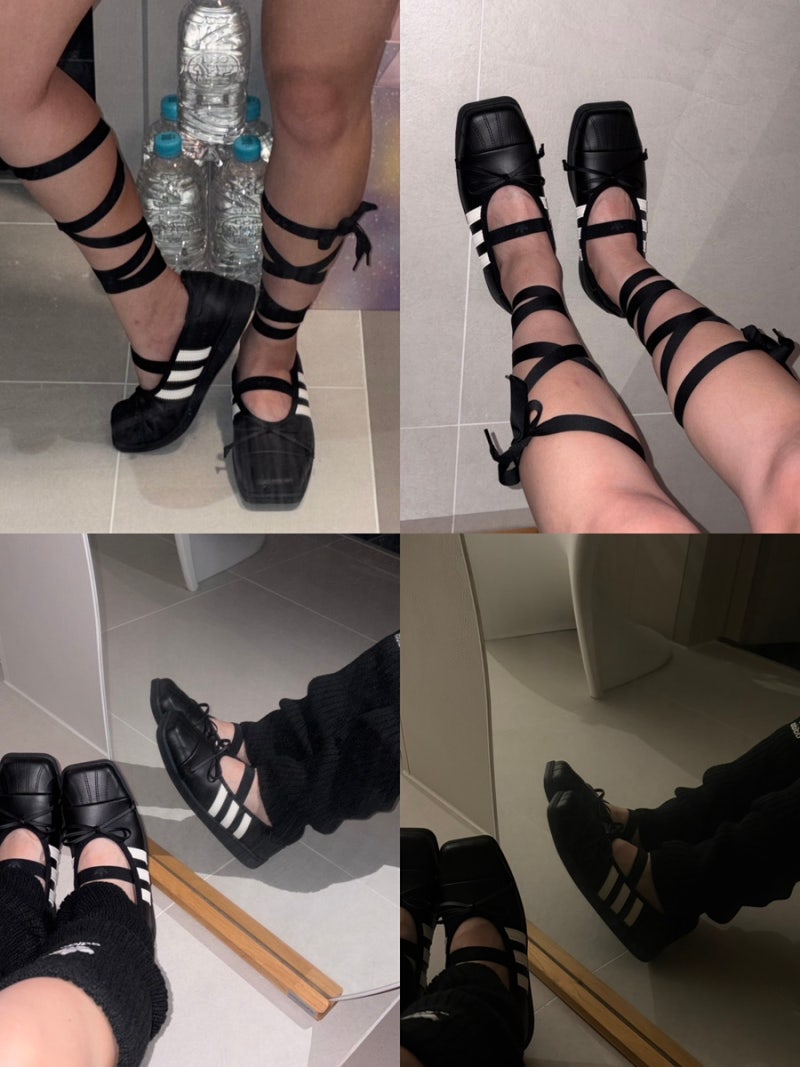 아디다스X제니 콜라보 발레슈즈 블랙 구매 후기 사이즈 팁 자세히 알려드림 품절 전에 꼭 보....
