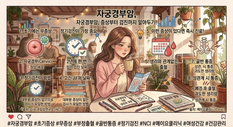 자궁경부암 증상 부정출혈부터 분비물 변화까지 알아두세요