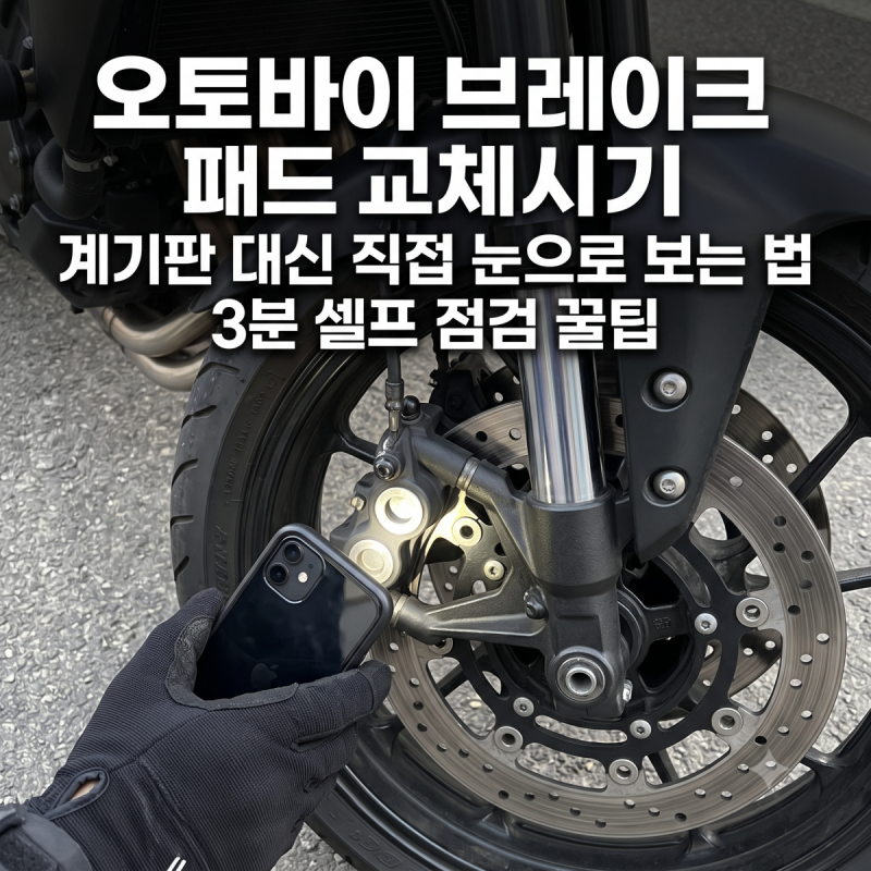 오토바이 브레이크 패드 교체시기 계기판 대신 직접 눈으로 보는 법 3분 셀프 점검 꿀팁