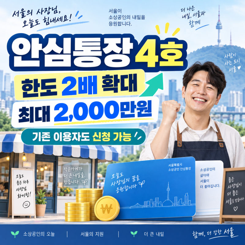 서울시 자영업자 안심통장 4호 총정리