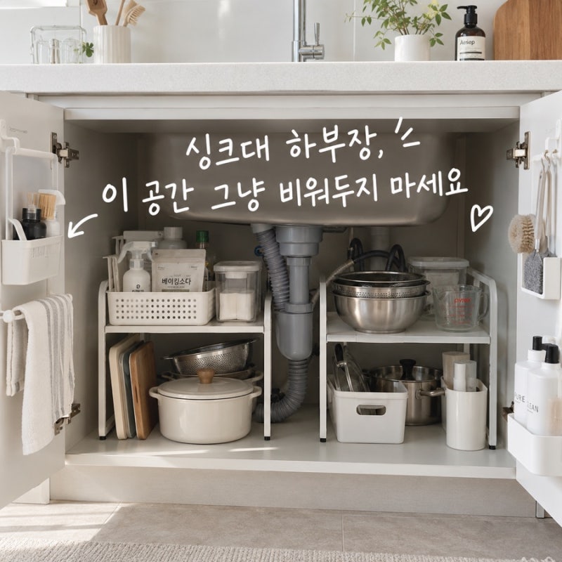 싱크대 하부장 ‘이 공간 비워두지 마세요’ 생각보다 쓸모가 많아요