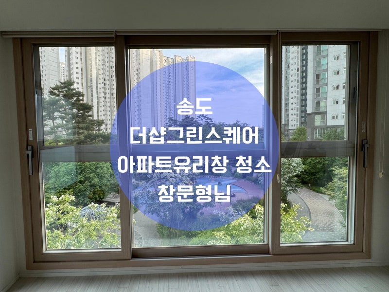 송도 더샵 그린스퀘어 아파트 창문청소 - 거실창문만 청소 가능한가요?