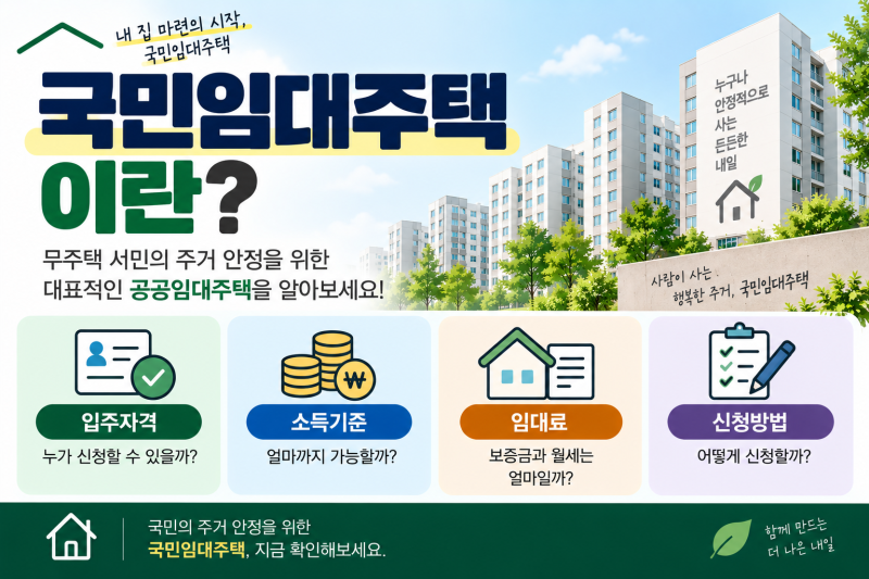 국민임대주택이란?｜입주자격·소득기준·임대료 총정리