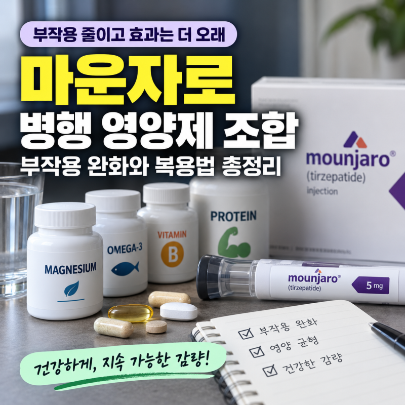 마운자로 병행 영양제 조합 부작용 완화와 복용법 가이드