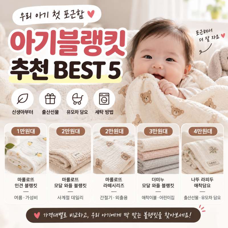 아기 블랭킷 몇개 필요할까? 신생아 활용법·세탁·출산선물 추천