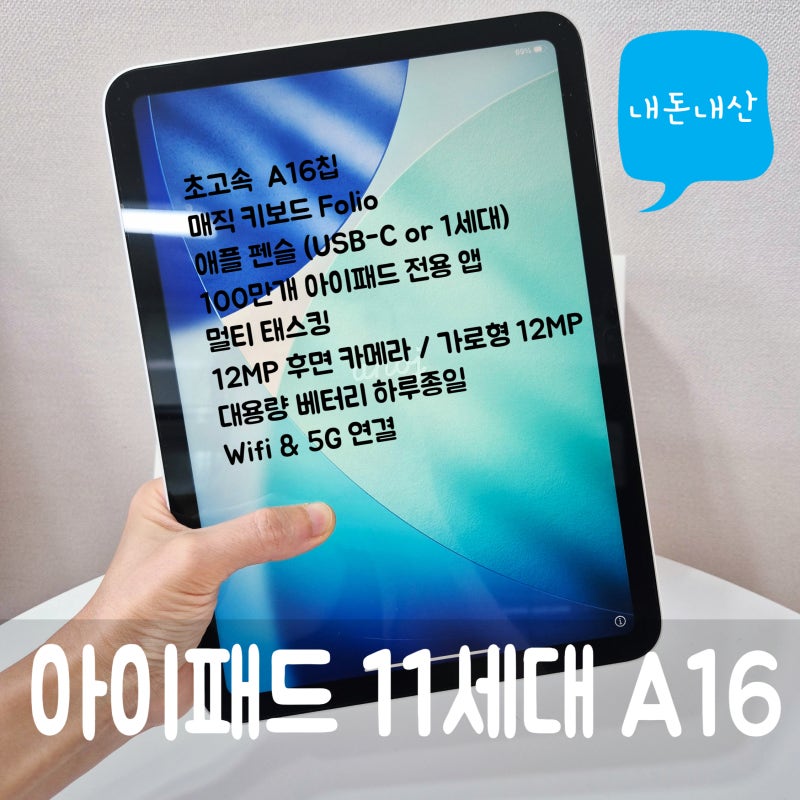 내돈내산 애플 아이패드 11세대 A16 와이파이 실버 후기: 케이스 추천