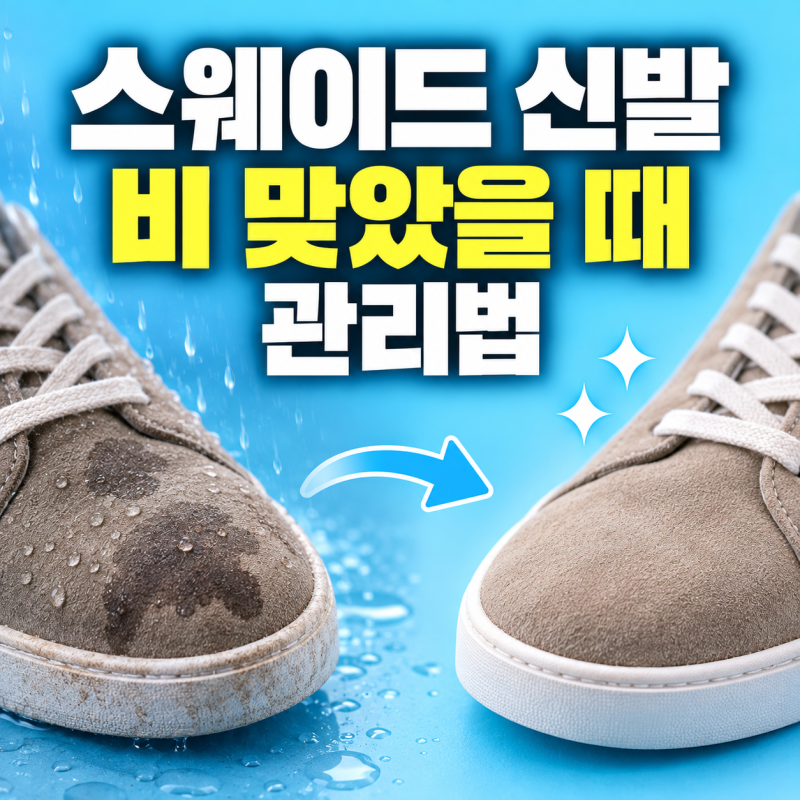 스웨이드 신발 비 맞았을 때 얼룩 없이 관리하는 세탁방법