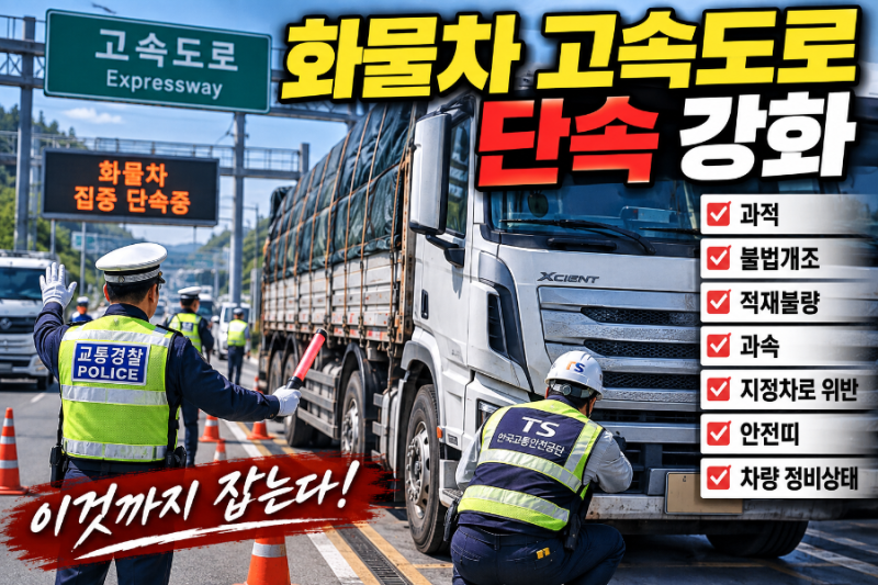 화물차 고속도로 단속 강화 뭘 잡을까 과적 불법개조 지정차로까지