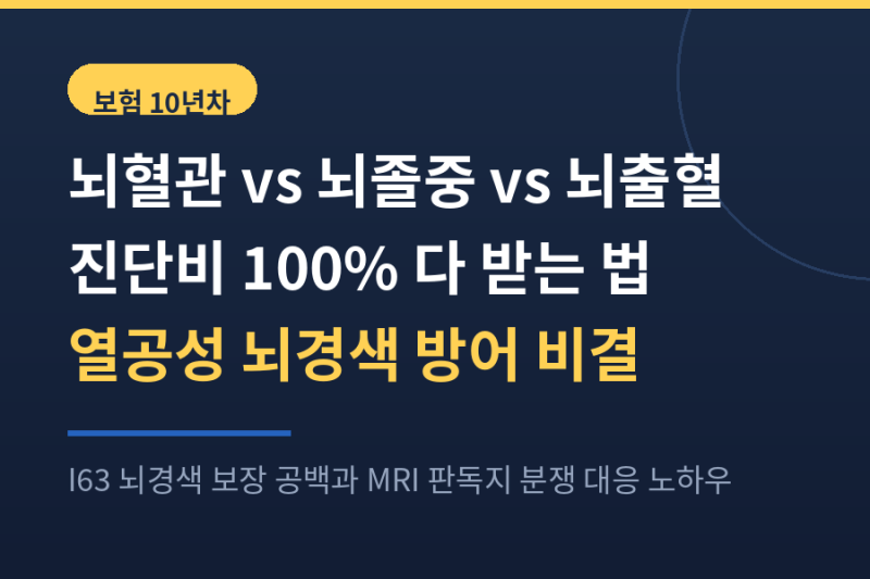 뇌혈관질환 vs 뇌졸중 vs 뇌출혈 진단비 100% 받는 법 열공성 뇌경색