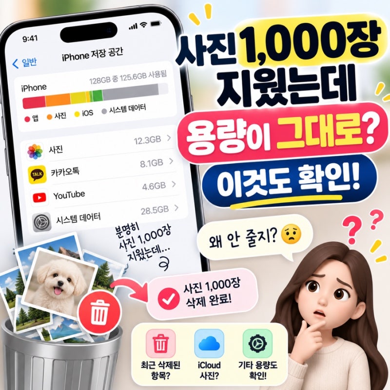 아이폰 사진 지웠는데 용량이 그대로? ‘최근 삭제된 항목’ 확인하세요