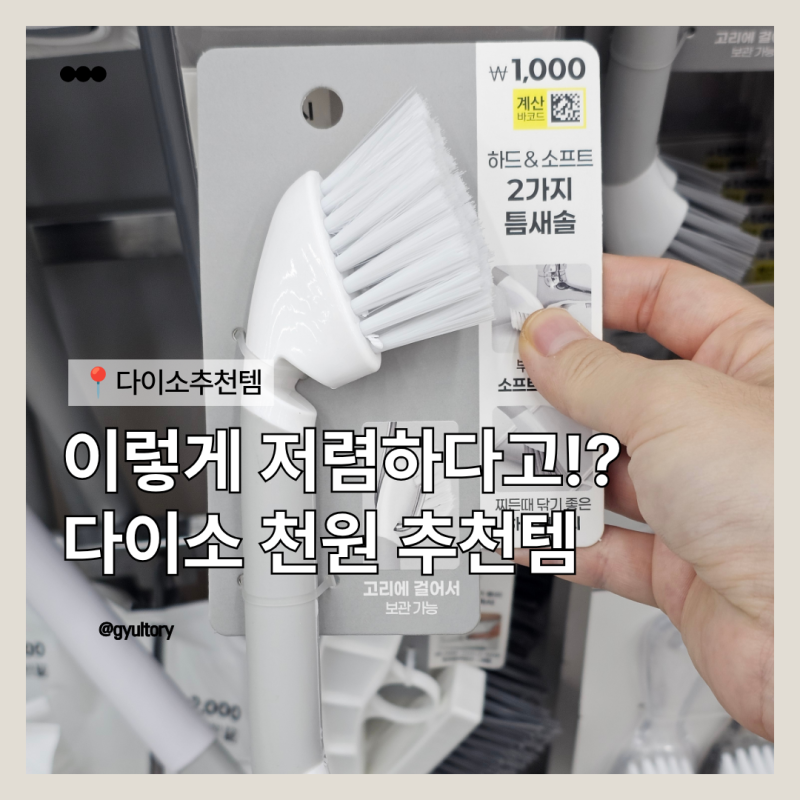 이렇게 저렴한데 나만 없었어? 다이소 천원 청소템 5가지