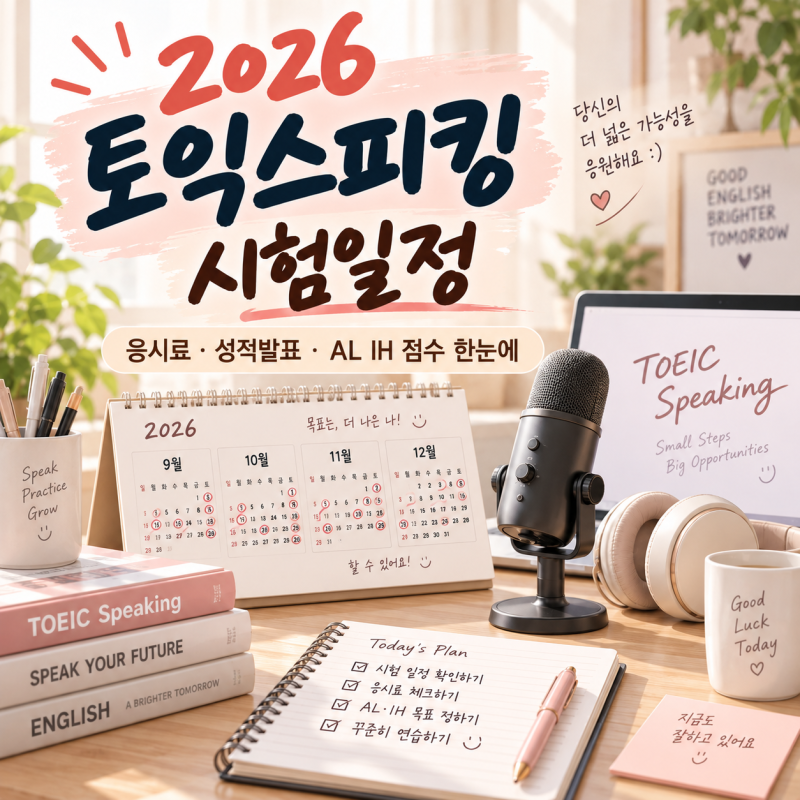 2026 토익스피킹 시험일정, 응시료·성적발표·AL IH 점수 한눈에