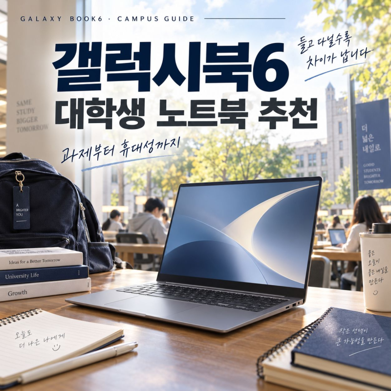 갤럭시북6 대학생 노트북 추천, 사양보다 먼저 볼 기준