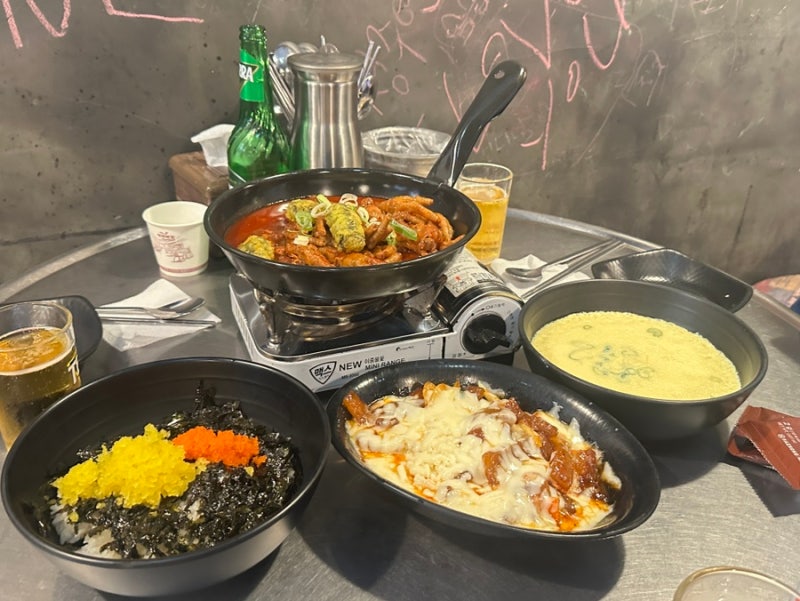 신도림 닭발 맛집 신호닭발, 치즈껍데기 볶음
