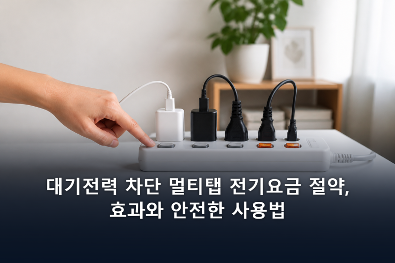 대기전력 차단 멀티탭 전기요금 절약, 효과와 안전한 사용법