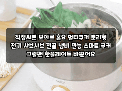직접써본 보아르 혼요 멀티쿠커 분리형 전기 샤브샤브 전골 냄비 만능 스마트 쿠커 그릴팬 ....