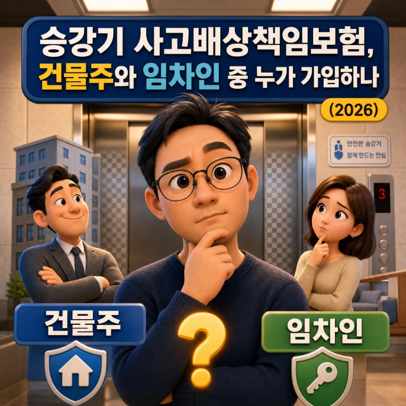 승강기 사고배상책임보험, 건물주와 임차인 중 누가 가입하나 (2026)