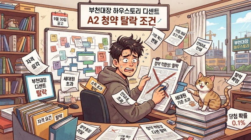 부천대장 하우스토리 디센트 A2 청약 탈락 조건｜거주·세대원·소득 기준 정리