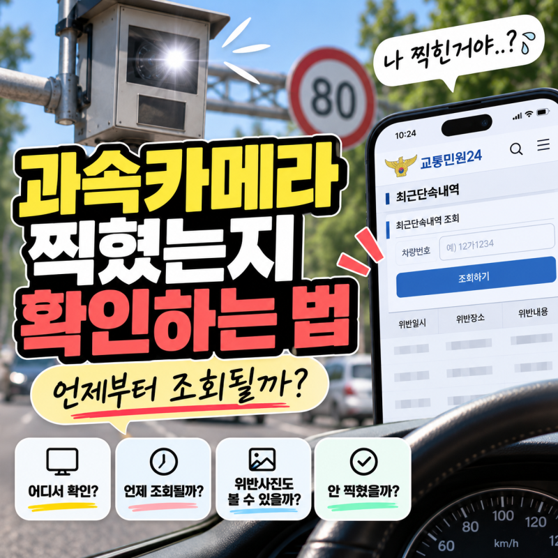 과속카메라 찍혔는지 확인하는 법｜언제부터 조회될까?