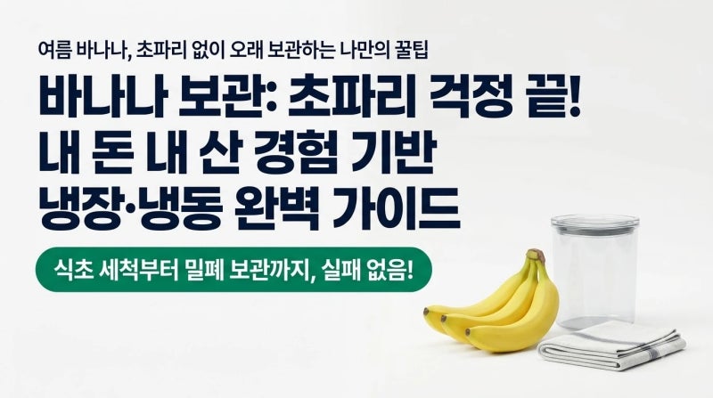 바나나 보관법 날파리 걱정 끝 냉장 냉동 완벽 가이드
