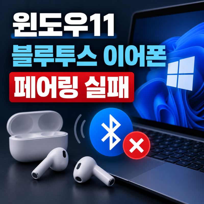 윈도우11 블루투스 이어폰 연결 안될 때｜검색은 되는데 페어링 실패 해결