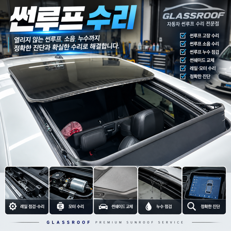 썬루프수리 비용 합리적이게 수리하는 방법