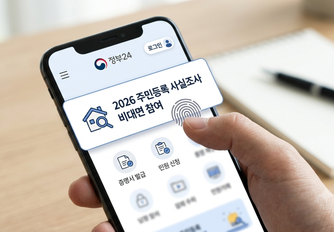 정부24 앱 비대면 주민등록 사실조사 위치 오류 해결 및 미참여 시 방문조사 안내